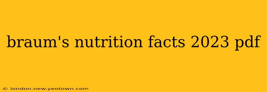 braum's nutrition facts 2023 pdf