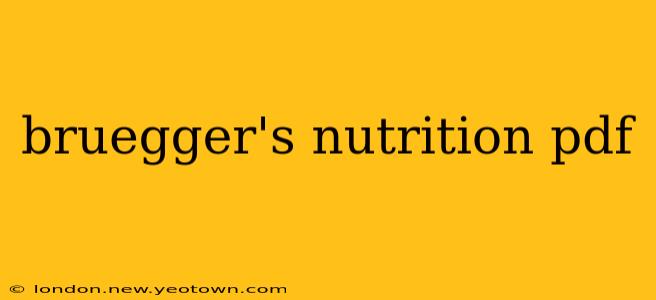 bruegger's nutrition pdf