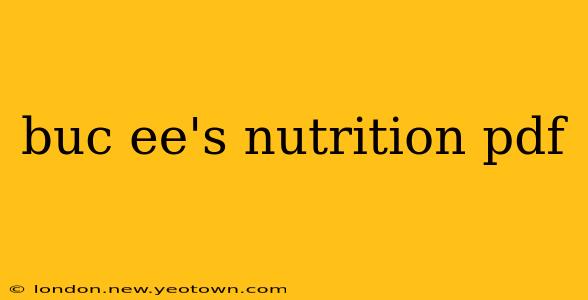 buc ee's nutrition pdf