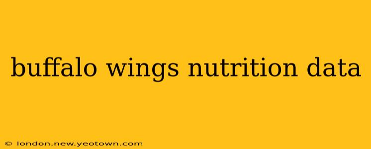 buffalo wings nutrition data
