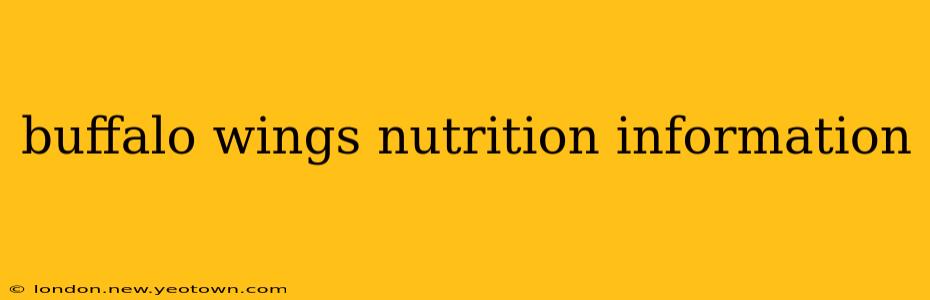 buffalo wings nutrition information