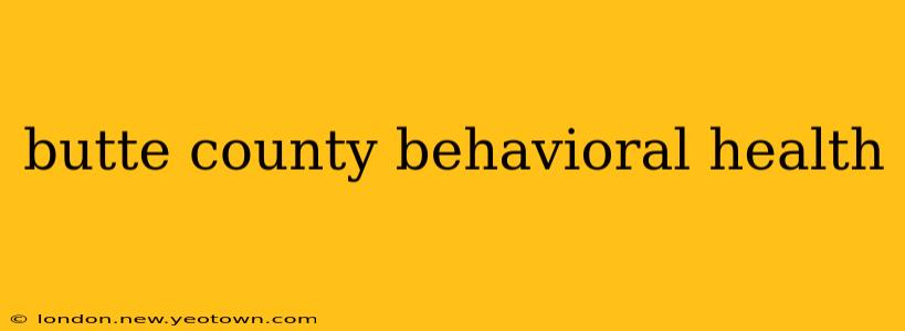 butte county behavioral health