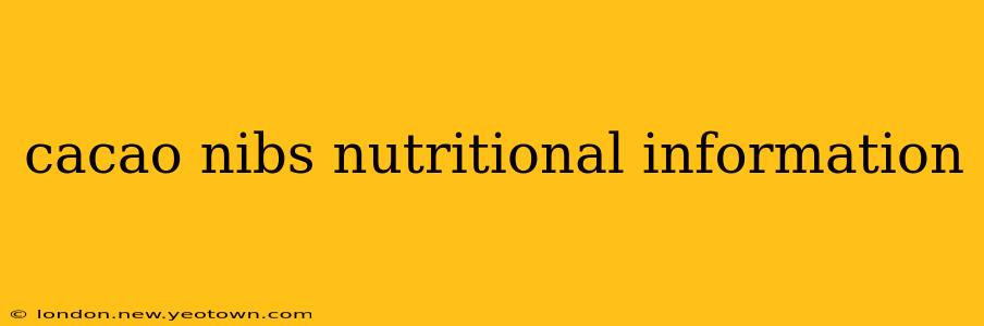cacao nibs nutritional information