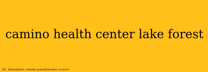 camino health center lake forest