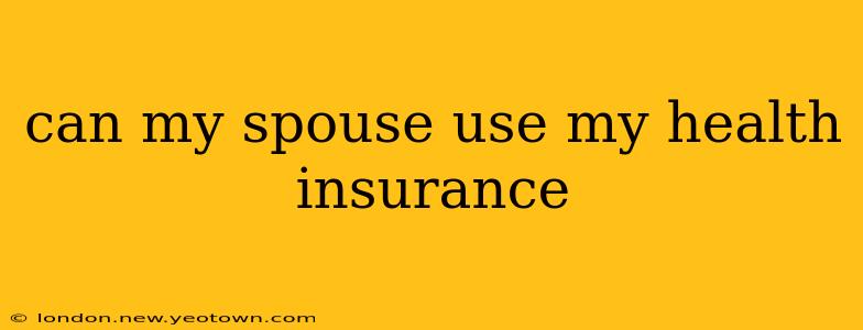 can my spouse use my health insurance