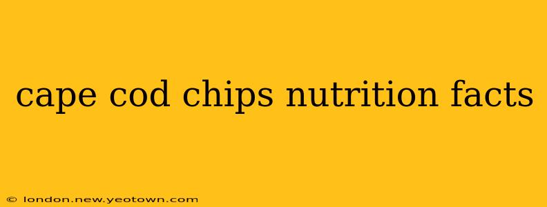 cape cod chips nutrition facts