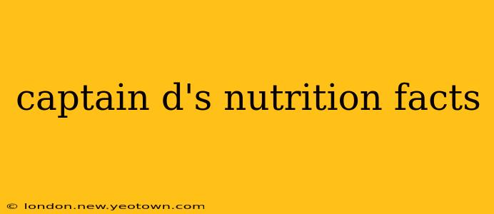 captain d's nutrition facts