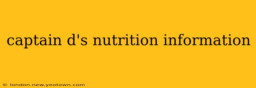 captain d's nutrition information