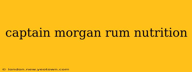 captain morgan rum nutrition