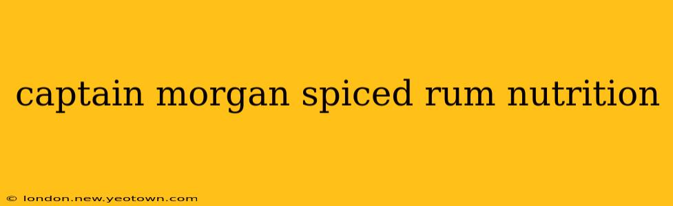 captain morgan spiced rum nutrition