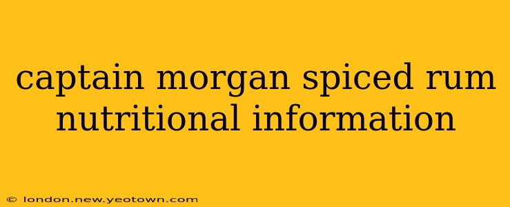 captain morgan spiced rum nutritional information