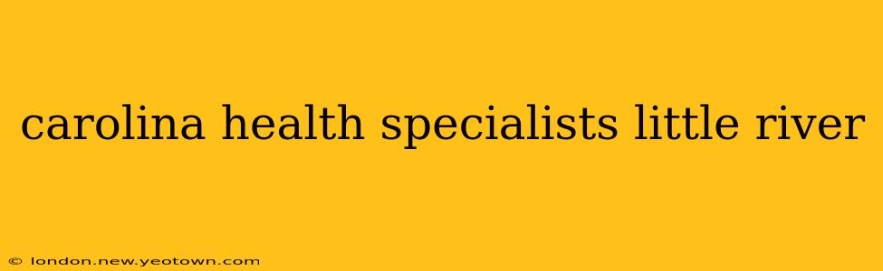 carolina health specialists little river