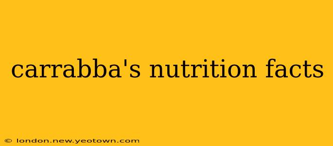 carrabba's nutrition facts