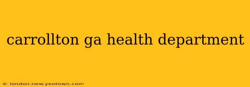 carrollton ga health department
