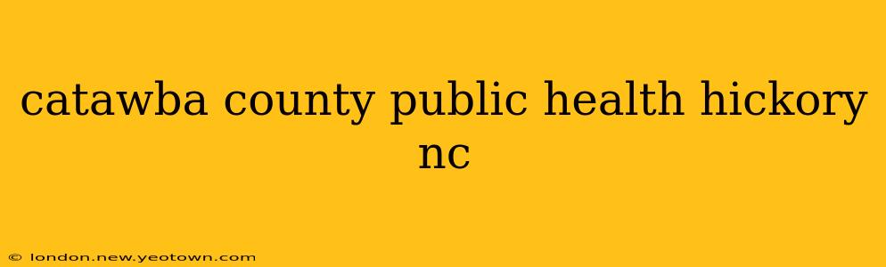 catawba county public health hickory nc