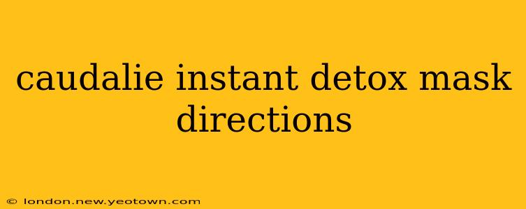 caudalie instant detox mask directions