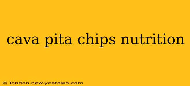 cava pita chips nutrition