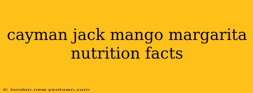 cayman jack mango margarita nutrition facts