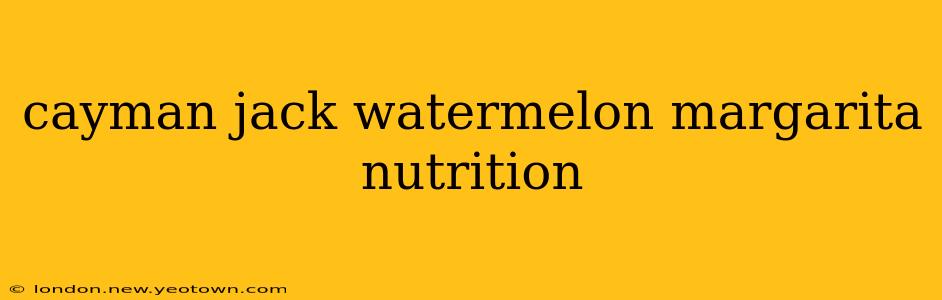 cayman jack watermelon margarita nutrition