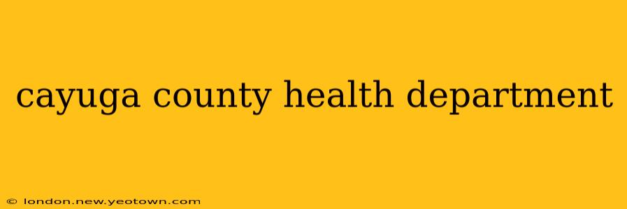 cayuga county health department