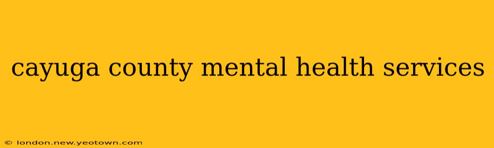 cayuga county mental health services