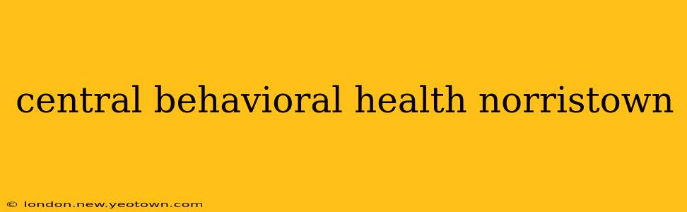 central behavioral health norristown
