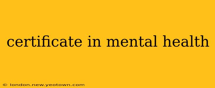 certificate in mental health