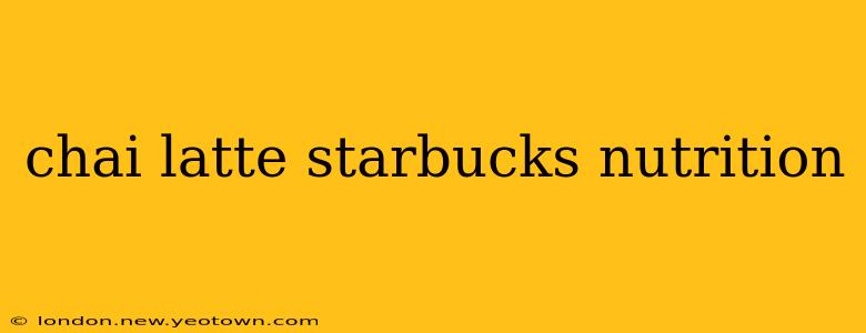 chai latte starbucks nutrition