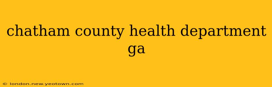 chatham county health department ga