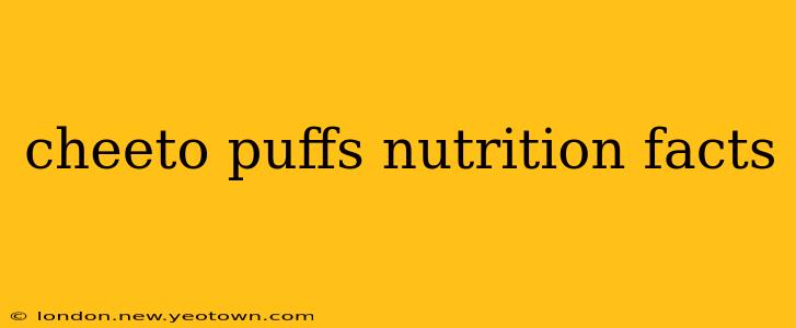 cheeto puffs nutrition facts