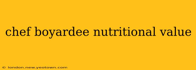 chef boyardee nutritional value
