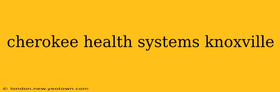 cherokee health systems knoxville