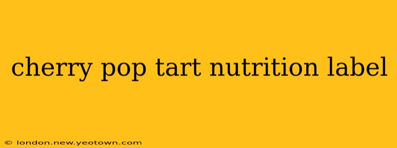cherry pop tart nutrition label