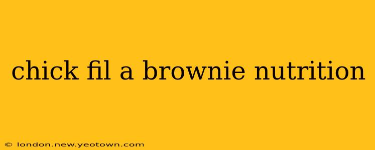 chick fil a brownie nutrition