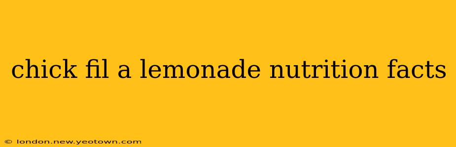 chick fil a lemonade nutrition facts