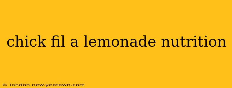 chick fil a lemonade nutrition