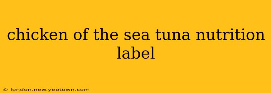 chicken of the sea tuna nutrition label