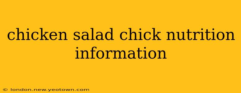 chicken salad chick nutrition information