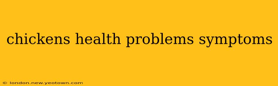 chickens health problems symptoms