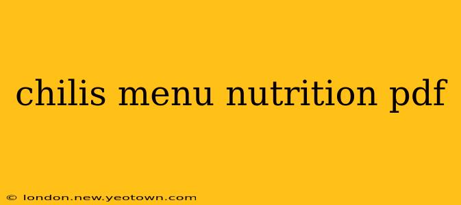 chilis menu nutrition pdf