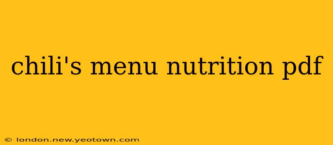 chili's menu nutrition pdf