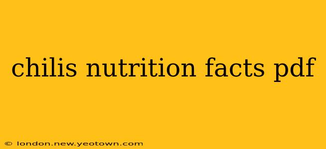 chilis nutrition facts pdf