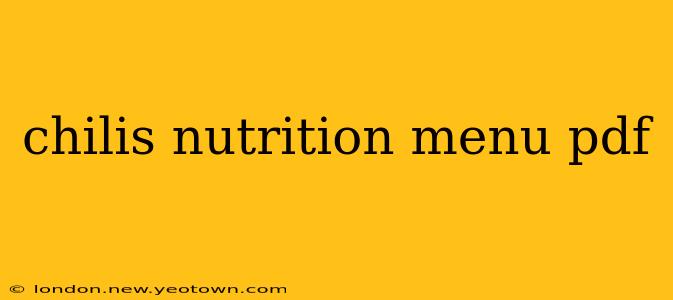 chilis nutrition menu pdf