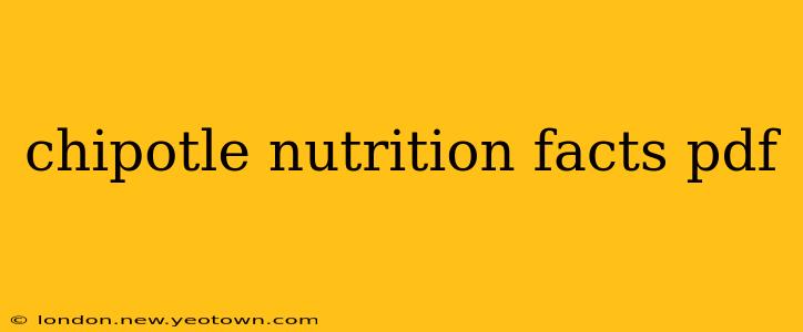 chipotle nutrition facts pdf