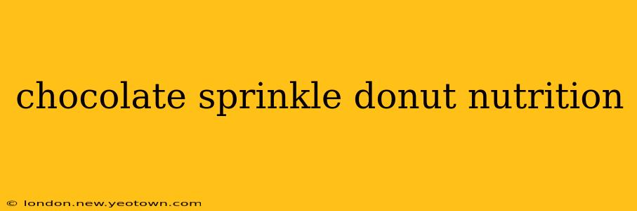 chocolate sprinkle donut nutrition