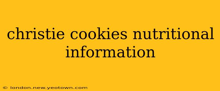 christie cookies nutritional information