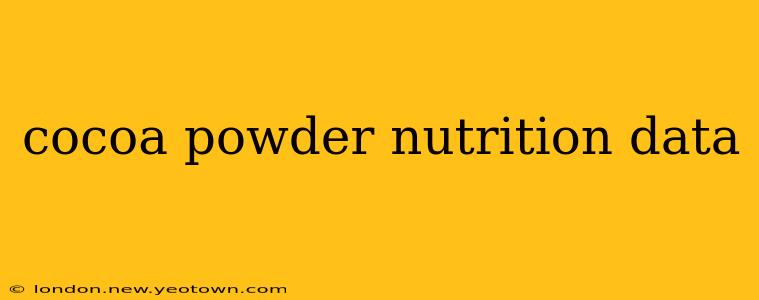cocoa powder nutrition data