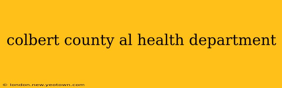colbert county al health department