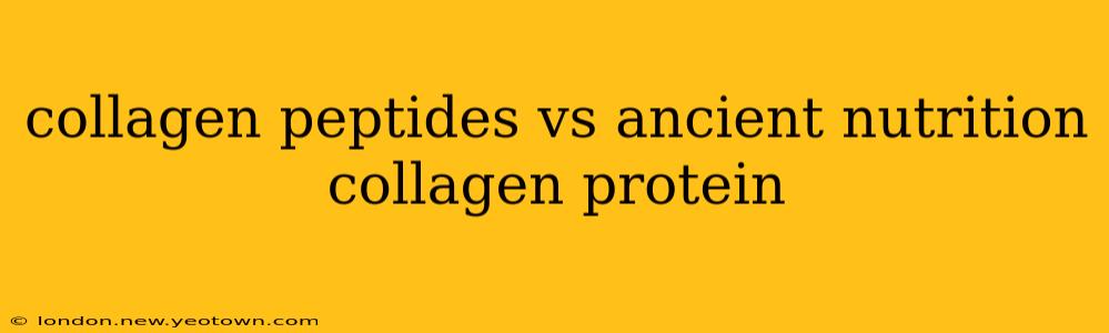 collagen peptides vs ancient nutrition collagen protein