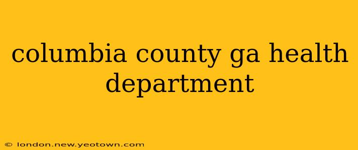 columbia county ga health department